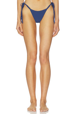 PQ - Mila Women's Tie-Up Side Strap Bikini Bottom Navy Blue