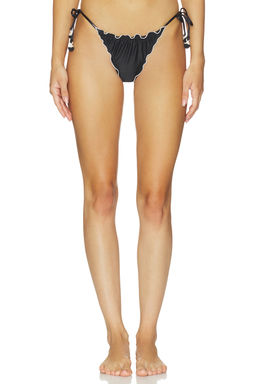 PQ - Lettuce Edge Women's Tie-Side Bikini Bottom Black