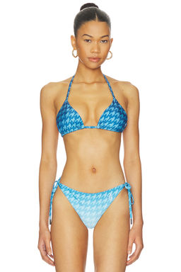 Perfect Moment - Salinas Women's Unpadded Halter Tie-Up Bikini Top Blue