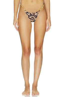 Reina Olga - Splash Women's Gold Hardware Bikini Bottom Brown