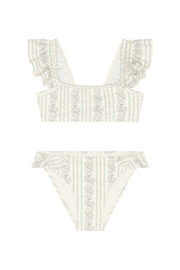 Rylee + Cru - Hanalei Women's Ruffle Strap Two Piece Bikini Set Blue