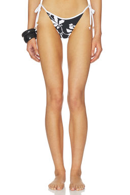 Seafolly - May Flower Women's Side Tie Bikini Bottom Black