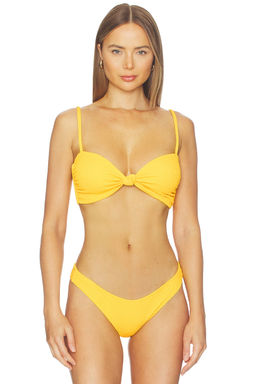 Show Me Your Mumu - Keys Women's Unpadded Adjustable Strap Bikini Top Yellow