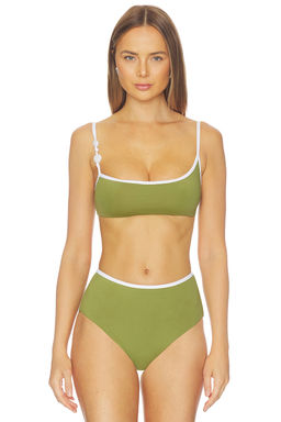Significant Other - Spencer Women's Unpadded Contrast Trim Bikini Top Martini