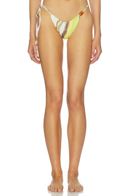 Significant Other - Karah Women's Self Tie Resin Bead Bikini Bottom Multi-Color