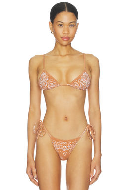 Tropic of C - Equator Women's Unpadded Back-Tie Bikini Top Camel