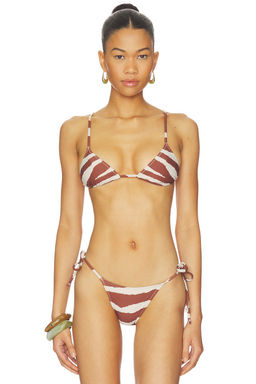 Tropic of C - Equator Women's Unpadded Halter Neck Bikini Top Savanna