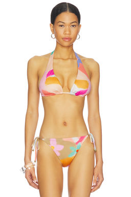 vitamin A - Convertible Women's Padded Halter Neck Bikini Top Multi-Color