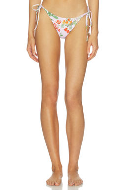 Verandah - Recycled Women's Tie-Up String Bikini Bottoms Multi-Color