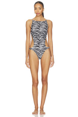 Vix Swimwear - Nuala Women's Padded Cut-Out One-Piece Swimsuit Aqua