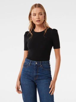 Forever New - Casey Crew Neck Puff Sleeve Top