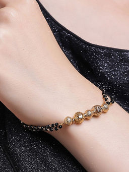 Estele - Gold Plated Ravishing Bead Mangalsutra Bracelet for Women