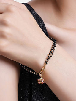 Estele - Gold Plated Dazzling Mangalsutra Bracelet for Women