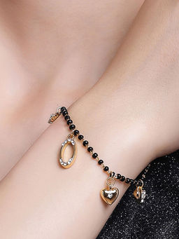 Estele - Gold Plated Fashionable Mangalsutra Bracelet for Women