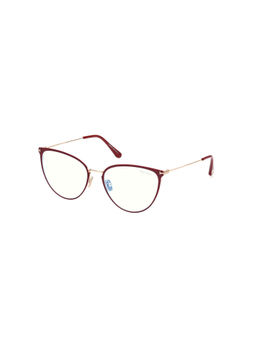 Tom Ford Eyewear - Women Red Cat Eye Eyeglass Frames - FT5840-B 56 066