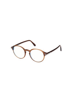 Tom Ford Eyewear - Unisex Brown Oval Eyeglass Frames - FT5867-B 49 048