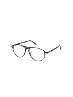 Tom Ford Eyewear - Men Grey Pilot Eyeglass Frames - FT5869-B 54 020