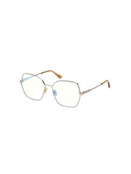 Tom Ford Eyewear - Women Silver Butterfly Eyeglass Frames - FT5876-B 56 014