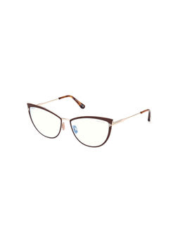 Tom Ford Eyewear - Women Brown Cat Eye Eyeglass Frames - FT5877-B 56 046