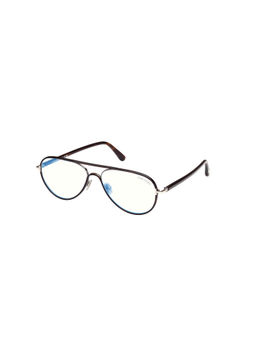 Tom Ford Eyewear - Men Brown Pilot Eyeglass Frames - FT5897-B 57 052