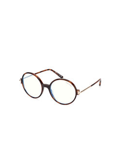 Tom Ford Eyewear - Women Brown Round Eyeglass Frames - FT5914-B 53 052