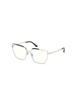 Tom Ford Eyewear - Women Silver Cat Eye Eyeglass Frames - FT5946-B 57 016