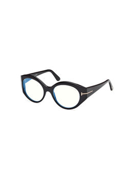 Tom Ford Eyewear - Women Black Oval Eyeglass Frames - FT5950-B 53 001