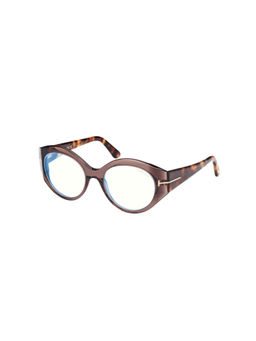 Tom Ford Eyewear - Women Brown Oval Eyeglass Frames - FT5950-B 53 048