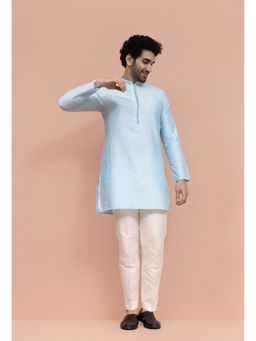 KISAH - Men Blue Solid Kurta with Pant