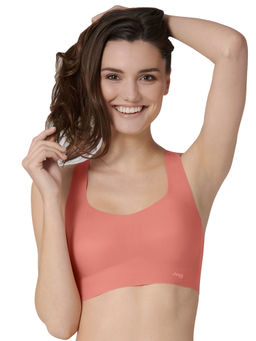 Sloggi - Women Zero Feel Padded Seamless Ultra Soft Racerback Bra Pink