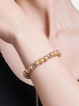 Estele - Gold Plated Divine Pearl Bracelet for Women