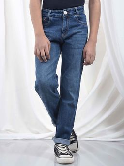 CRIMSOUNE CLUB - Boys Navy Blue Straight Jeans
