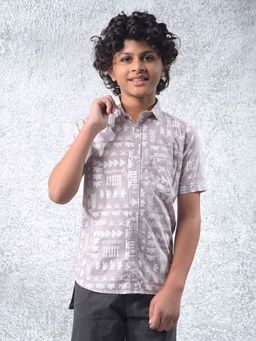 CRIMSOUNE CLUB - Boys Mauve 100% Cotton Shirt