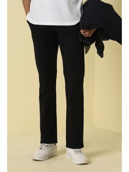 Allen Solly - Men Black Cotton Blend Trousers