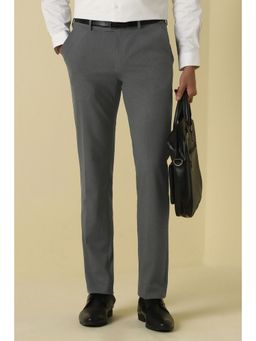 Allen Solly - Men Grey Polyester Blend Trousers