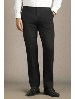 Louis Philippe - Men Black Polyester Blend Trousers
