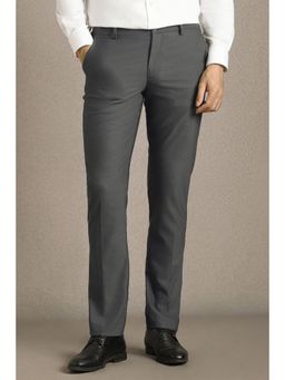 Louis Philippe - Men Grey Polyester Blend Trousers
