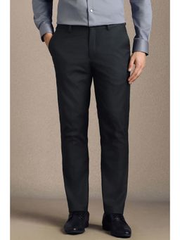 Louis Philippe - Men Black Polyester Blend Trousers