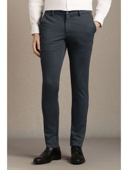 Louis Philippe - Men Grey Polyester Blend Trousers
