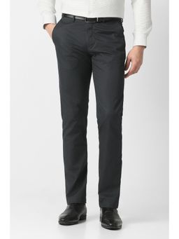 Van Heusen - Men Black Cotton Trousers