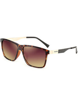 PARIM - Polarised Unisex Rectangular Wayfarer Sunglasses Brown Frame Brown Lenses SKU 1023 T1