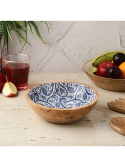 The Decor Mart - Salad Bowl Royal Blue Paisley