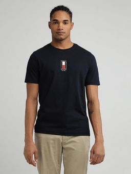 Tommy Hilfiger - Mens Navy Blue Solid T-Shirt