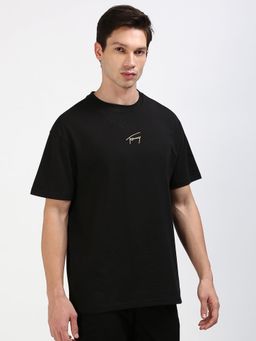 Tommy Hilfiger - Mens Black Solid T-Shirt