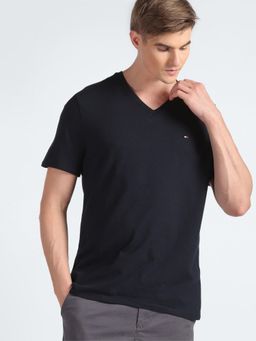 Tommy Hilfiger - Mens Navy Blue Solid T-Shirt