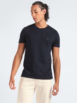 Tommy Hilfiger - Mens Navy Blue Cottom Round Neck T-Shirt