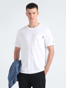 Tommy Hilfiger - Mens White Cotton Solid T-Shirt