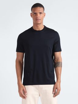 Tommy Hilfiger - Mens Navy Blue Cotton Solid T-Shirt