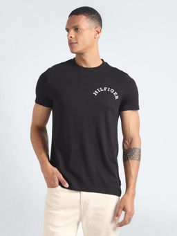 Tommy Hilfiger - Mens Black Solid T-Shirt