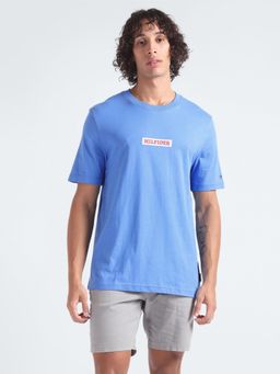 Tommy Hilfiger - Mens Blue Solid T-Shirt